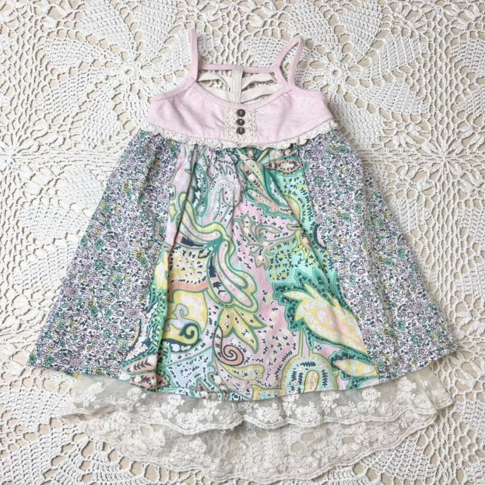 Free Planet Baby Girl 2t Boho Floral Spaghetti Strap Hi-Lo Summer Dress